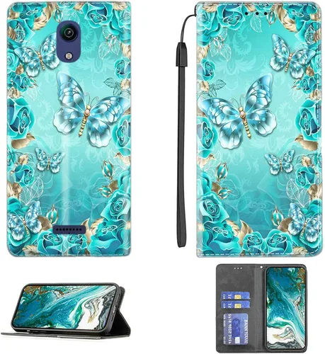 Vista 379 de jioeuinly ATT Motivate 2 - Funda compatible con ATT Motivate 2, funda con soporte abatible y cierre magnético DJS