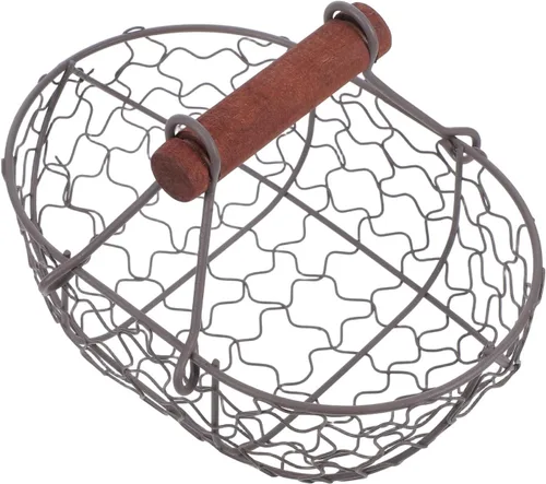 Vista 9 de SHOWERORO Cesta de la compra, contenedor de aperitivos, cesta ovalada, cesta de metal negro, cuenco de frutas de metal, cestas de reunión rústica
