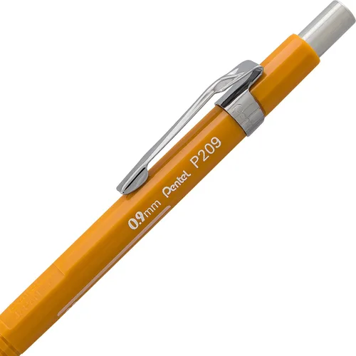 Vista 3 de PENTEL - Portaminas Sharp para dibujo técnico, 0.9 mm, cilindro amarillo, paquete de 2 (P209BP2K6)