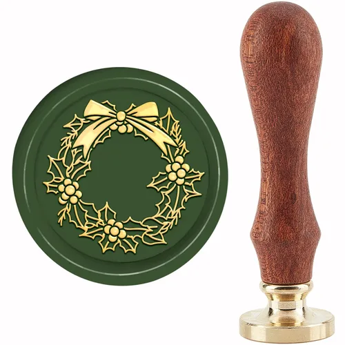 Vista 14 de CRASPIRE Sello de cera de Navidad X'Mas EVE para árbol de Navidad de 1.181 in/1.18 pulgadas, sello de sellado de cabeza de latón extraíble con mango