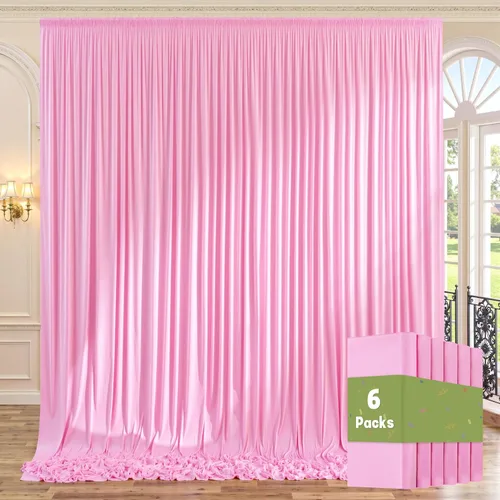 Vista 101 de Cortinas de fondo negras negras sin arrugas para fiestas, cortinas de tela gruesa para telón de fondo de fotos para cumpleaños, bodas, baby shower