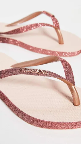 Vista 6 de Havaianas - Sandalia delgadas con diseño de la Mujer Maravilla para mujer, Rosa Ballet