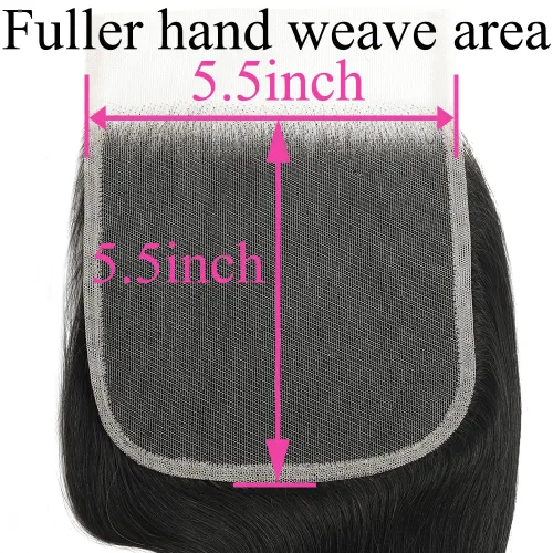 Vista 3 de Peluca de cabello humano con cierre de encaje HD transparente de 5 x 5, onda corporal 12A, cabello virgen brasileño, cierre libre, pre-despuntada
