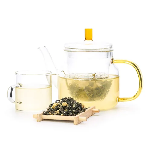 Vista 3 de Oriarm Bi Tan Piao Xue - Té verde con flores de jazmín 2023, lata de 5.82 onzas, té verde de jazmín chino, hoja suelta, Yuqian 1er grado, cultivado