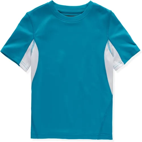 Vista 7 de Rash Guard - Camiseta de natación de manga corta con protección solar UV para niños Jefe/Negro/Multi