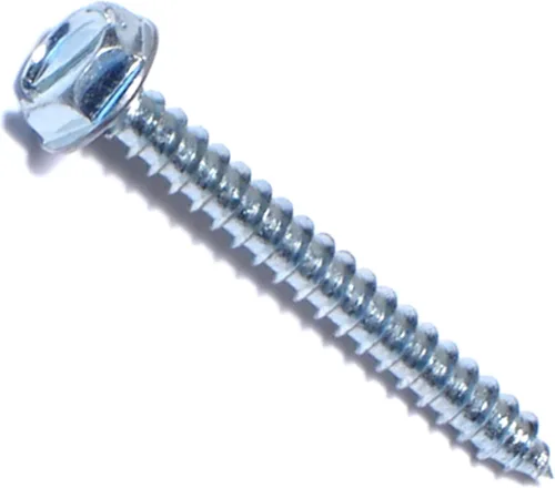 Vista 11 de Hard-to-Find Fastener 014973265397 Tornillos de chapa de arandela hexagonal ranurada, 8 x 3/8, pieza-100, zinc