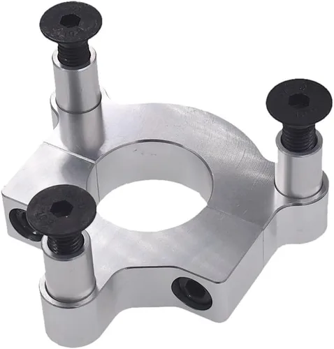Vista 3 de Silver 1" 25mm / 1.5" 38mm Adaptador CNC se adapta a bicicletas motorizadas de 49 cc, 50 cc, 66 cc, 80 cc