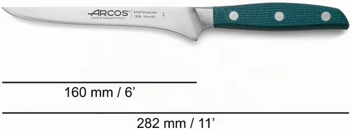 Vista 3 de Cuchillo deshuesador Arcos de acero inoxidable de nitrum de 6 pulgadas y hoja de 6.299 in. Cuchillo profesional para cortar huesos de carne. Mango