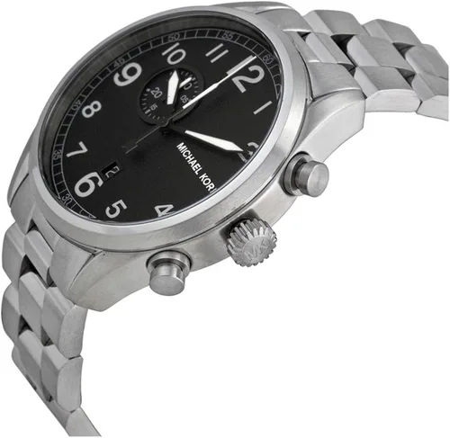 Vista 3 de Michael Kors Reloj casual de acero inoxidable para hombre, color plateado (modelo MK7066)