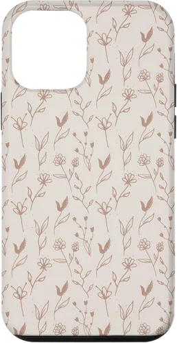 Vista 16 de Beige Tan Wildflower Floral Minimal Flower Boho Case for iPhone 17