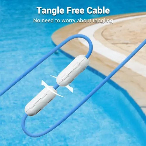 Vista 5 de Rock&Rocker Potente limpiador automático de piscina mejorado, aspiradora robótica de piscina con escalada en la pared, dos cestas de filtro más