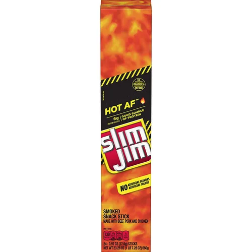 Vista 8 de Slim Jim - Palitos de carne seca ahumada gigante, sabor Teriyaki, 0.97 onzas, 24