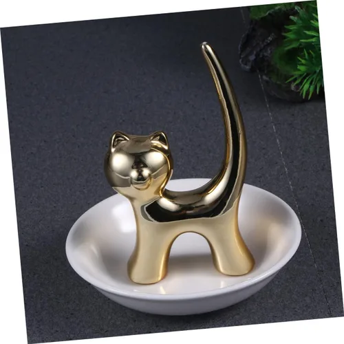 Vista 8 de NOLITOY 2pcs Bandejas Decorativas Decorative Jewelry Plate Ring Dish Jewelry Dish Plate Animal Jewelry Plate Ceramic Plate Dish Womans Rings Jewelry