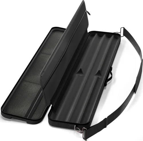 Vista 4 de Casemaster Parallax Guard - Estuche para taco de billar de 2 x 2, con capacidad para 2 culatas y 2 ejes, funda acolchada de espuma, Oxford 600D