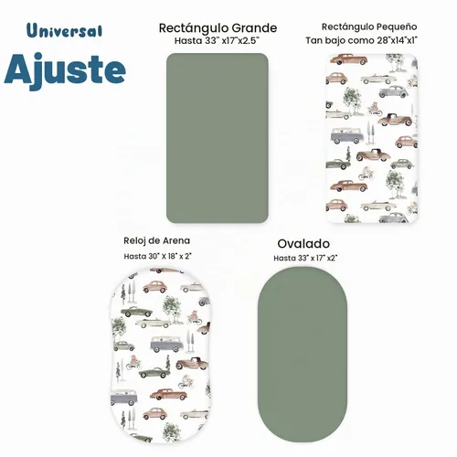 Vista 5 de GRSSDER Juego de sábanas ajustadas elásticas ultra suaves para moisés, paquete de 2, ajuste universal para moisés, cuna, capazo de Moisés, colchón
