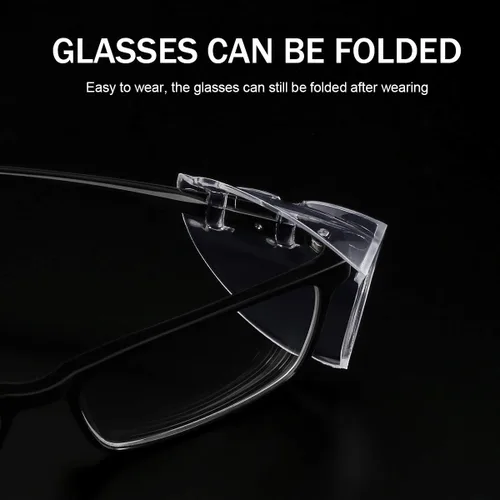 Vista 5 de MELASA Protectores laterales para lentes graduados, protectores laterales flexibles para lentes graduados, se adapta a anteojos pequeños a medianos
