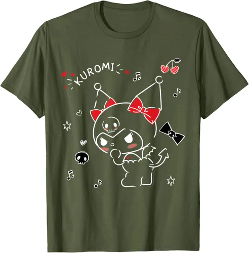 Vista 44 de Kuromi Camiseta Mischievous Tee Shirt Negro