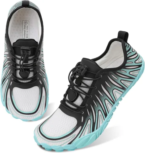 Vista 2 de Scurtain Unisex Mens Womens Athletic Hiking Water Shoes Quick Dry Barefoot Aqua Shoes Swim Shoes Beach Shoes with Drainage