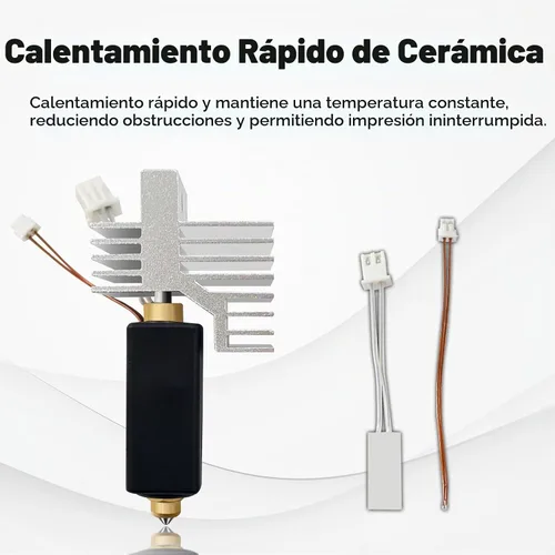 Vista 5 de 3 piezas para Centauri Carbon 2/CC2 Hotend de cerámica de 0.016 in boquilla de latón de acero endurecido, extrusora de impresora 3D, extremo