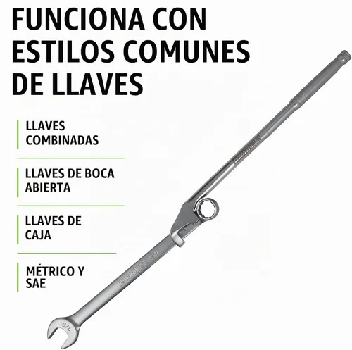 Vista 4 de OEMTOOLS 22656 Herramienta Extensora de Llave, Aumenta el Torque en Espacios Reducidos, Extensión Universal de Llave para Pernos Oxidados, Llaves
