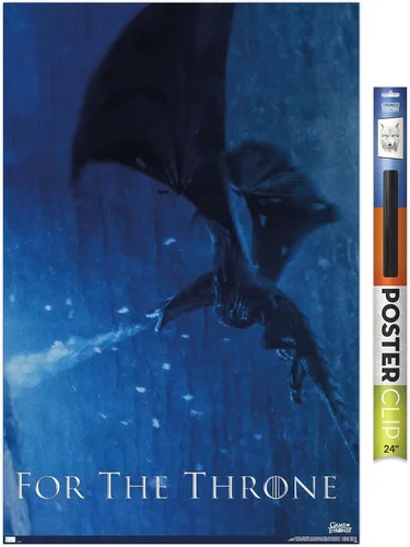 Vista 18 de Trends International Póster de pared Viserion Game of Thrones, 14.725 x 22.375 pulgadas, versión enmarcada de madera de granero