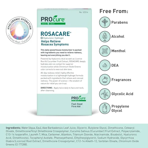 Vista 2 de PROcure Rosacare CC Hydrogel 2-Pack - Alivio de enrojecimiento corrector