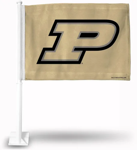 Vista 17 de Rico Industries Bandera de coche de doble cara de la NCAA, gran accesorio para automóvil