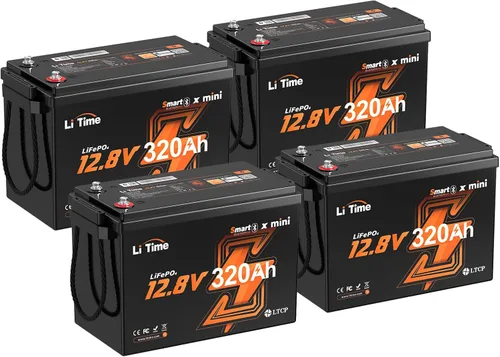 Vista 24 de Litime Batería de litio Xtra Mini LiFePO4 de 12V 100Ah para RV, cámper