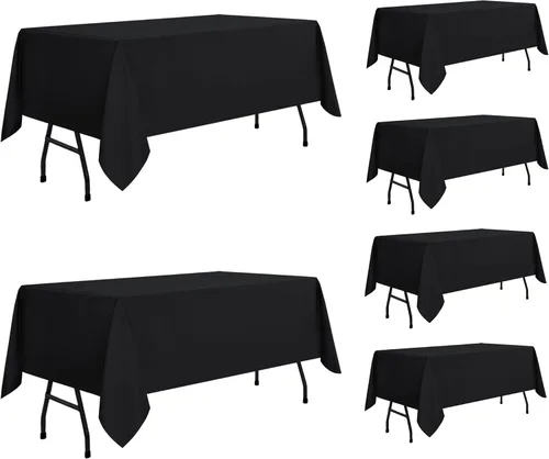 Vista 34 de Sancua Mantel cuadrado resistente a manchas y arrugas, lavable, de poliéster, decorativo de tela para mesa de comedor, fiestas de bufé y campamento