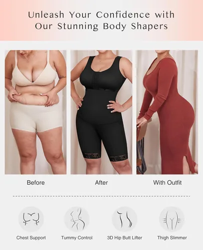 Vista 5 de FeelinGirl Fajas Colombianas Moldeadoras BBL para mujer Control de abdomen Etapa 2 Poscirugía Prenda de compresión