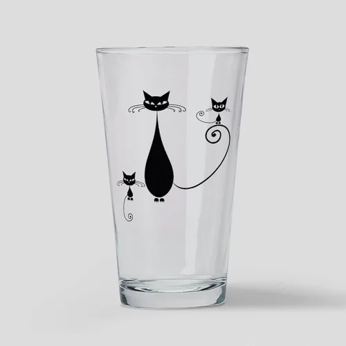Vista 7 de CafePress Otro Black Cat - Vaso de pinta, 16 onzas Transparente - Otro vaso de pinta de gato negro