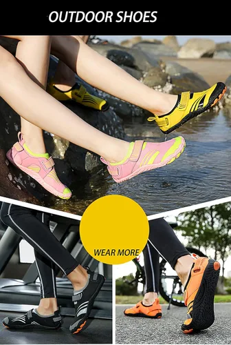 Vista 5 de Aeefnuie Zapatos deportivos de senderismo para hombres y mujeres, zapatos de playa de secado rápido, zapatos de agua descalzos para correr, zapatos