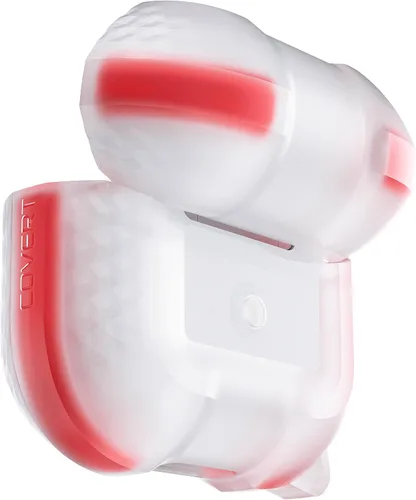 Vista 4 de Ghostek COVERT - Funda protectora de silicona transparente para AirPods 3 con llavero, diseño delgado de primera calidad con protección resistente