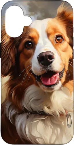 Vista 22 de iPhone 16 Kooikerhondje Portrait Colour Artwork Case