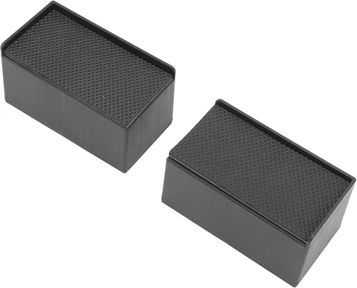 Vista 6 de Juego de elevadores rectangulares apilables para muebles, bloques de soporte elevados de goma para camas, sofás, escritorios y sofás con altura de 4