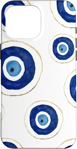 Vista 19 de Funda para teléfono con diseño de amuleto contra el mal de ojo, color blanco para iPhone 17