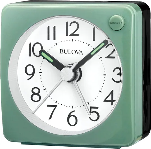 Vista 2 de Bulova Relojes B1874, alarma de viaje ultra pequeña con repetición y luz, sin tictac, verde, verde