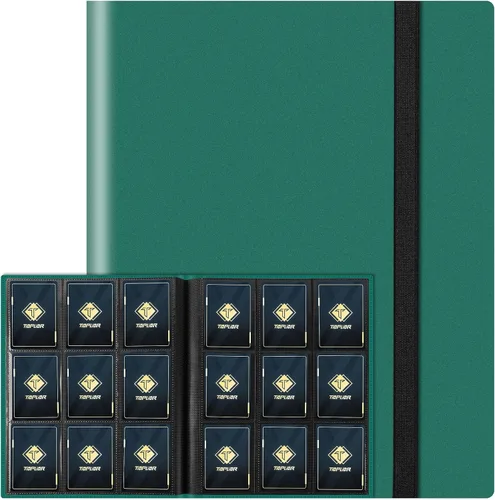 Vista 14 de Carpeta de cartas de 4 bolsillos para 160 fundas, carpeta de cartas álbum para colección de cartas intercambiables para cartas deportivas, cartas