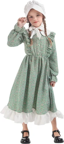 Vista 20 de Nuoqi - Vestidos de pionera para niñas, disfraz colonial