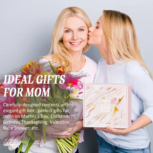 Vista 2 de Mejores Regalos para Mamá, Regalos de Navidad para Mamá de Hija, Hijo, Niños, Cesta de Regalo de Cumpleaños para Madre, Mujer, Suegra, Regalo