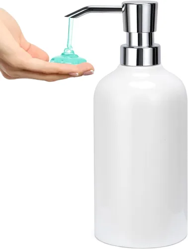 Vista 7 de Baño negro de cerámica del dispensador del jabón, dispensador del jabón de la mano 16.9oz para la cocina, hotel