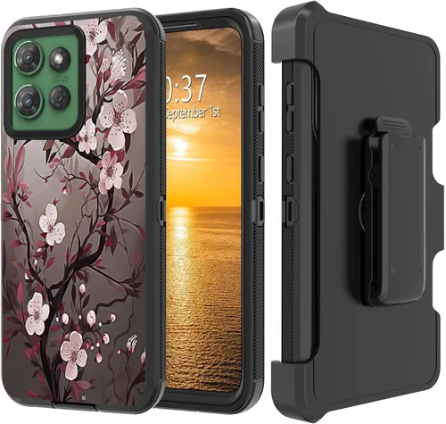 Vista 18 de Funda para Moto G Stylus 5G 2023 con funda de clip para cinturón y soporte, resistente de doble capa, resistente a prueba de golpes, para Motorola