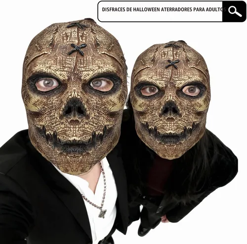 Vista 5 de Máscara de calavera de cabeza completa, disfraz de látex espeluznante