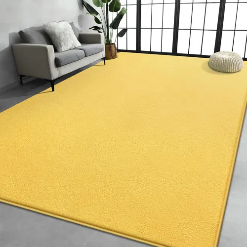 Vista 18 de Alfombras grandes para sala de estar, dormitorio, alfombra negra de 4 x 6 pies, alfombra shag minimalista moderna, alfombra suave, gruesa y cómoda