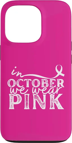 Vista 10 de iPhone 16 In October We Wear Pink Breast Cancer Awareness Graphic Case