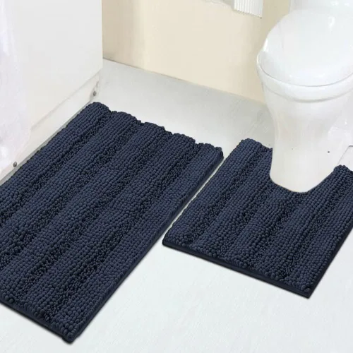 Vista 47 de Turquoize Alfombra de baño de chenilla de lujo para baño, extra absorbente, alfombra de ducha de microfibra antideslizante para baño, alfombra Aqua