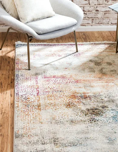 Vista 4 de Unique Loom Baracoa Collection Alfombra de área - Marimelena (2' 2" x 3' 1", Multi/ Gris)