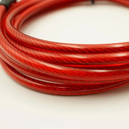 Vista 6 de Candado de combinación integrado con cable de acero trenzado DoubleLock Otter – Cable de acero resistente a la intemperie de 3.05m, candado