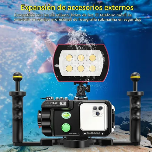 Vista 3 de Carcasa impermeable para teléfono de Sea Frogs compatible con iPhone y Android