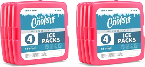 Vista 13 de Enfriadores Cool de Fit + Fresh, Paquetes de Hielo Delgados Reutilizables y Duraderos, Paquetes Fríos para Loncheras, Paquetes de Hielo para Bolsas
